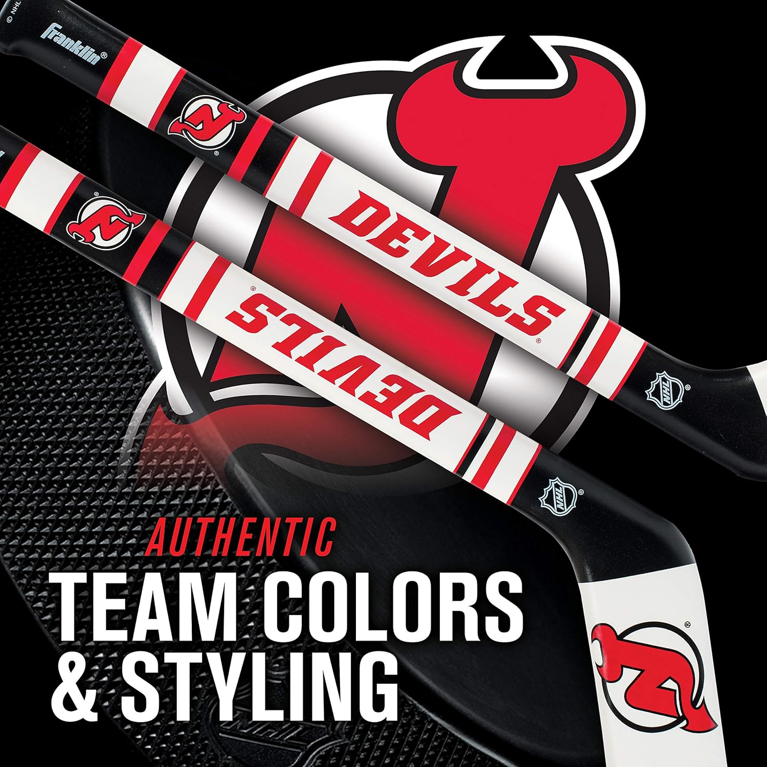 Franklin Sports New Jersey Devils NHL Mini Soft Hockey Stick Set - NHL Team Soft Foam Mini Hockey Stick and Ball Set - Great Toy for Kids : Games : Sports & Outdoors