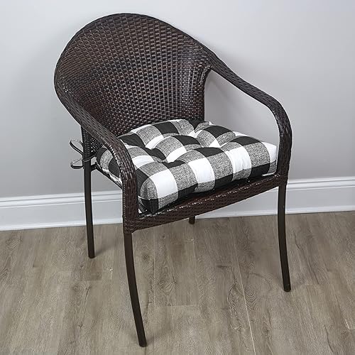 Miniatura 5 de Klear Vu Cojines de silla de mimbre para interiores y exteriores para muebles de patio, cocina y comedor, almohadillas de asiento resistentes al