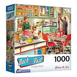RoseArt - Back to The Past - Baking with Mom - 1000 Piece Jigsaw Puzzle for Adults