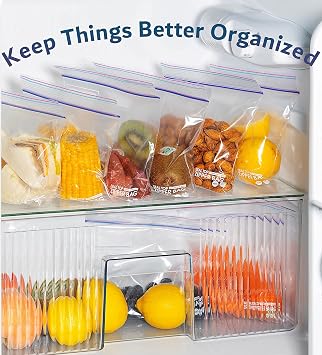 24/7 Bags- 2 Gallon Food Storage Bags, 25 Count, Double Zipper Seal, 2.5 Mil Thick, Easy Grip Open Tabs, Write-On Space, BPA-Free, Microwave Safe, Non-StandUp