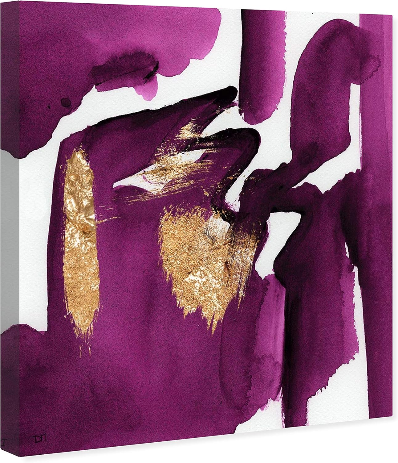 The Oliver Gal Artist Co. Abstract Wall Art Canvas Prints Magenta Life Home Décor, 30 in x 36 in, Purple, Gold
