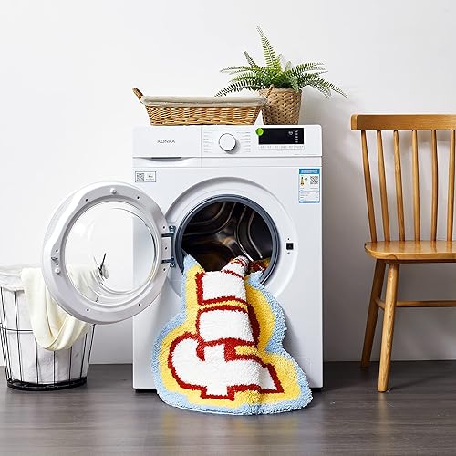 Miniatura 8 de RoomTalks Alfombras de pasillo divertidas y bonitas de 2 x 4.3 pies para dormitorio y baño, modernas y divertidas, color verde fresco, extra largas,