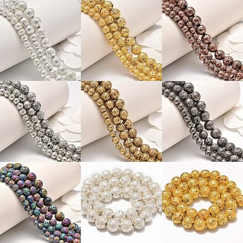 Miniatura 4 de AD Beads Cuentas redondas de 0236in 0315in 0394in con revestimiento de titanio metálico 150in oro 0236in