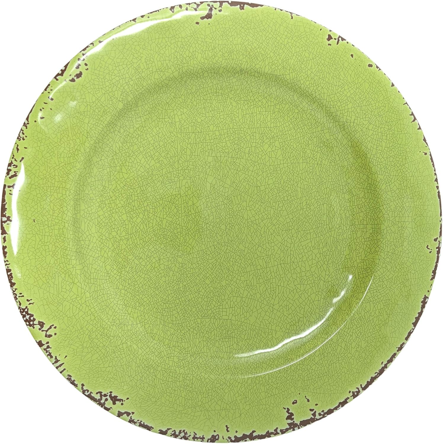 Gianna's Home 12 Piece Rustic Farmhouse Melamine Dinnerware Set, Service for 4 (Green)