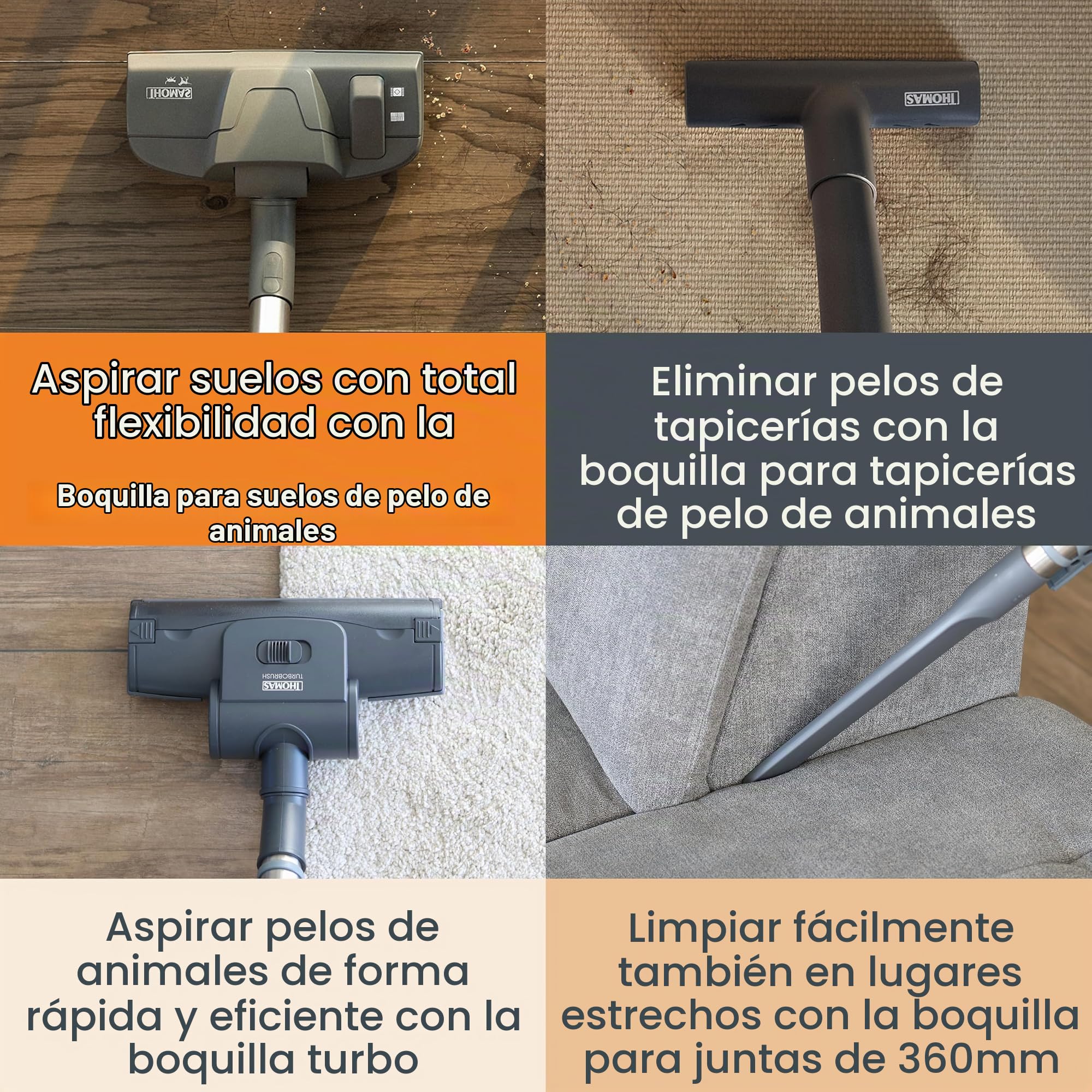 Thomas Cycloon Hybrid Family & Pets - Aspiradora ciclónica, filtración de Agua, Ideal para dueños de Mascotas, 1700 W máx