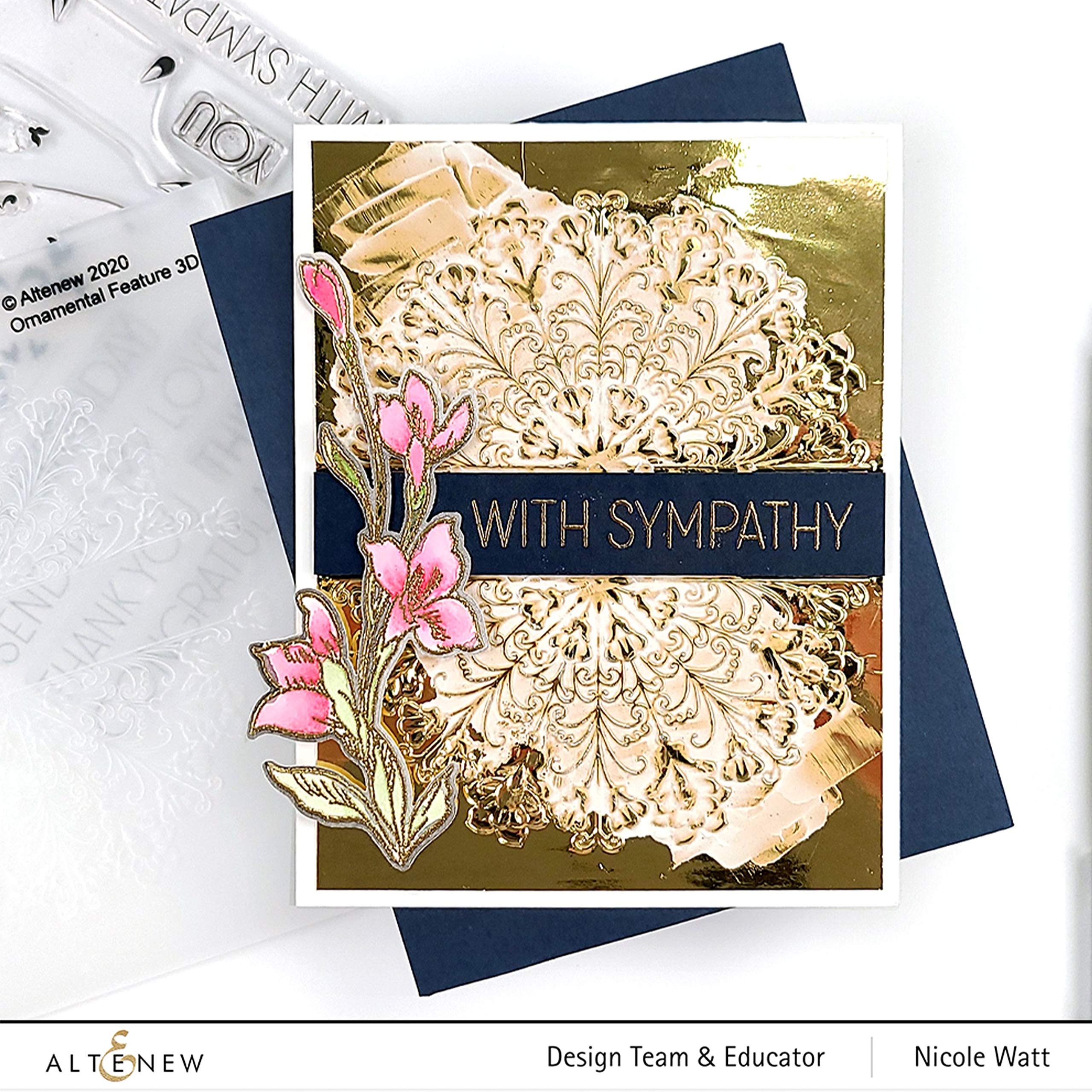 Altenew Ornamental Feature 3D Embossing Folder for Paper Crafting, Easy to Use Decorative Embossing Folders, Paper Crafting Ideas, Embossing Folders for Card Making