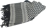 Luxns Écharpe tactique du désert militaire Shemagh / 100% Cotton Keffiyeh Echarpe pour hommes et femmes