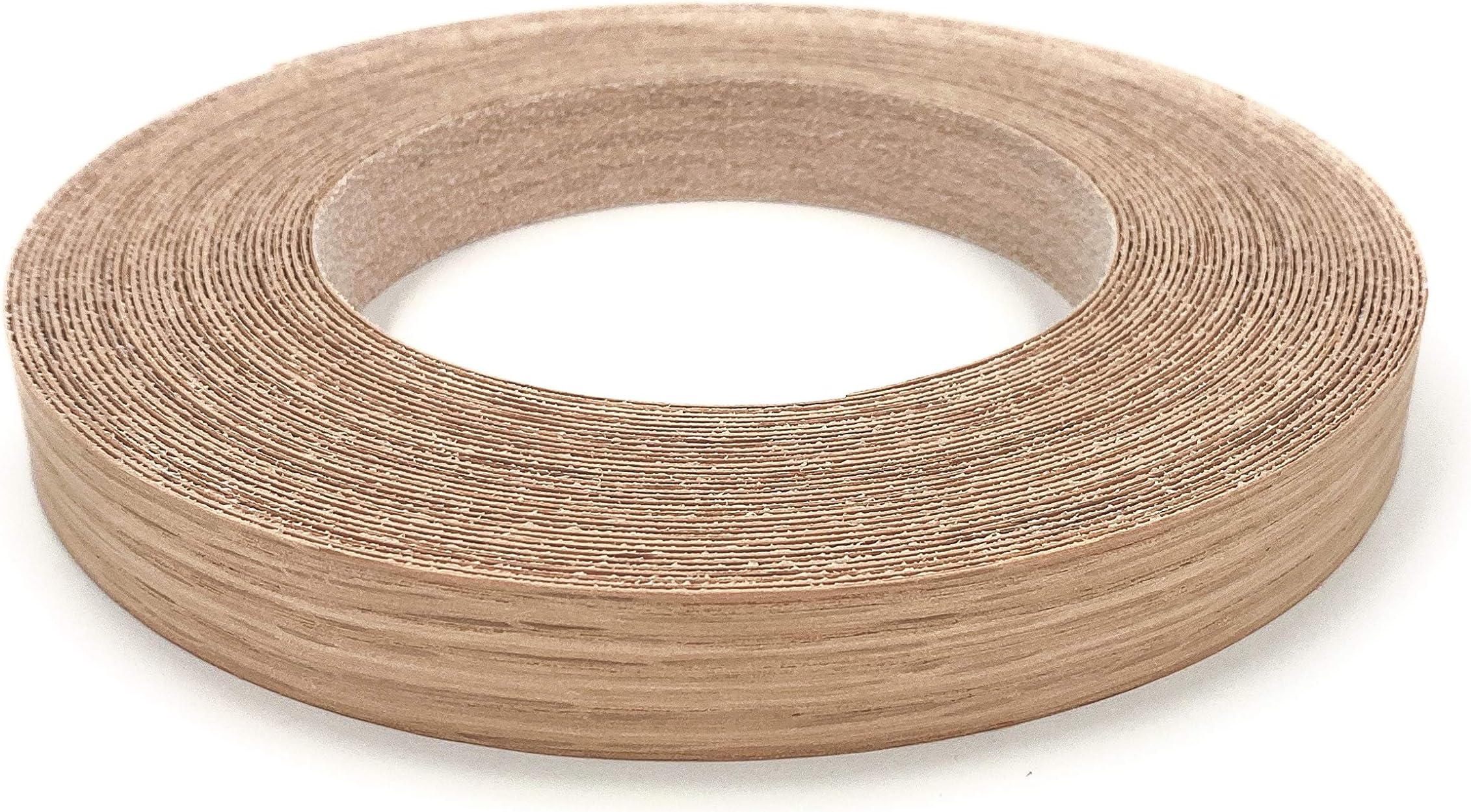 Edge Supply Red Oak 3/4 in x 50 ft Roll – Pre-Glued Iron On Wood Veneer Tape – Wood Veneer Edge Banding Tape with Hot Melt Adhesive, Smooth Sanded Finish Ideal for Furniture & DIY, Made in USA