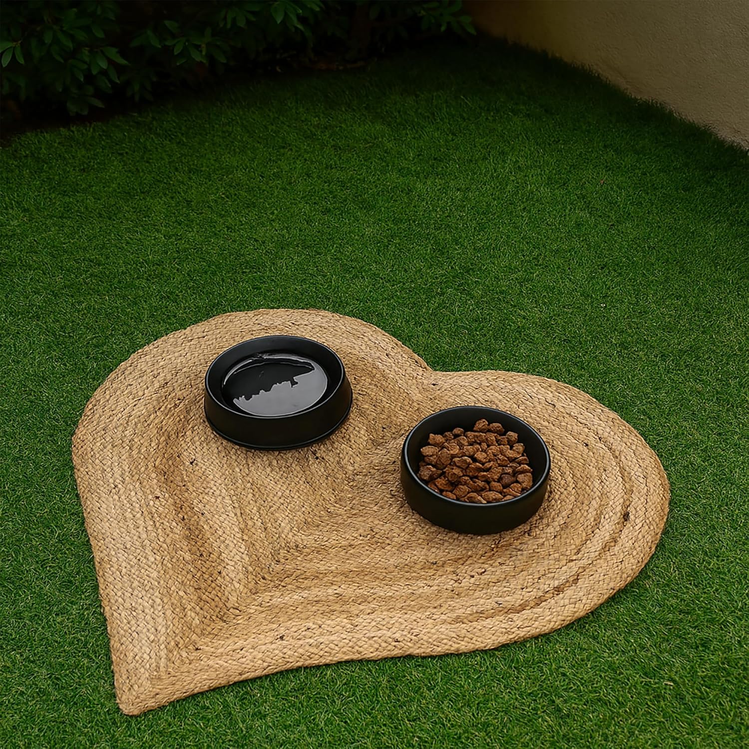 Collection Heart Rug - 3x3 Ft Heart Shape Rug Natural Jute Rug Solid Jute Rug Bohemian Décor Rug Gift for Love Natural Fiber Rug, doormats Rug, Bedroom Rug, Valentines Rug, Beige-04