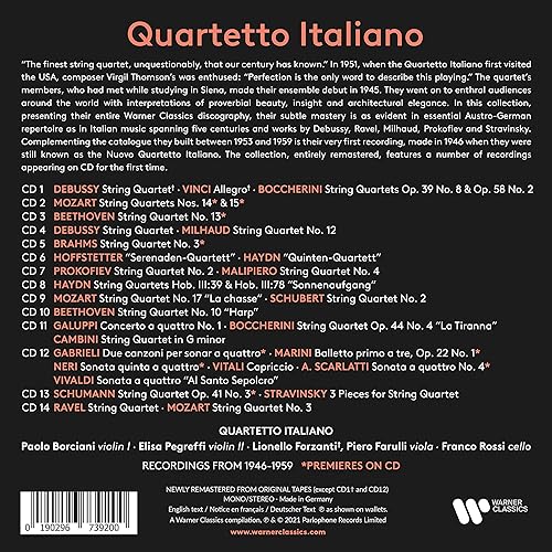 Vista 2 de Quartetto Italiano Prima la musica The Complete Warner Recordings