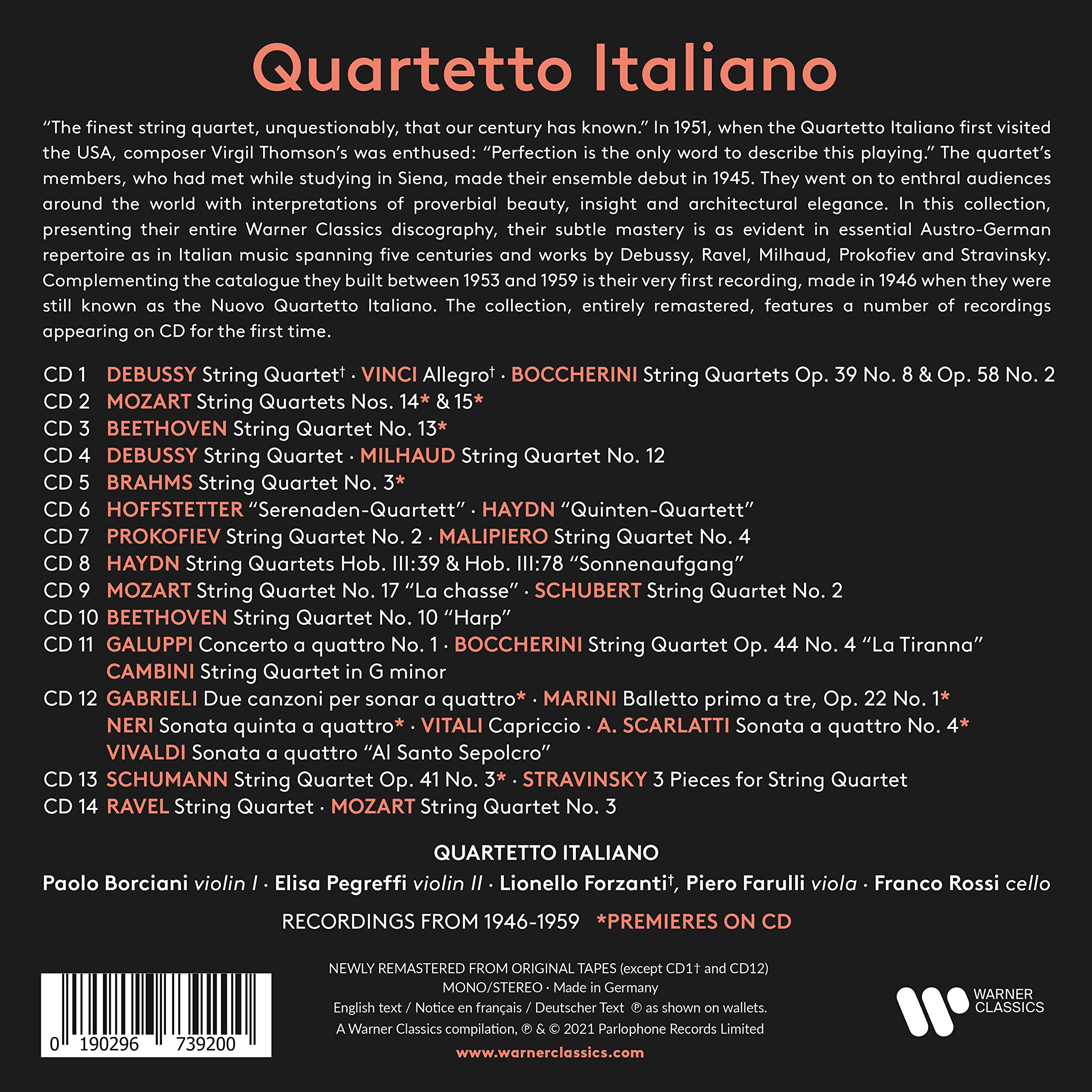 Prima La Musica The Complete Warner Recordings (Box 1