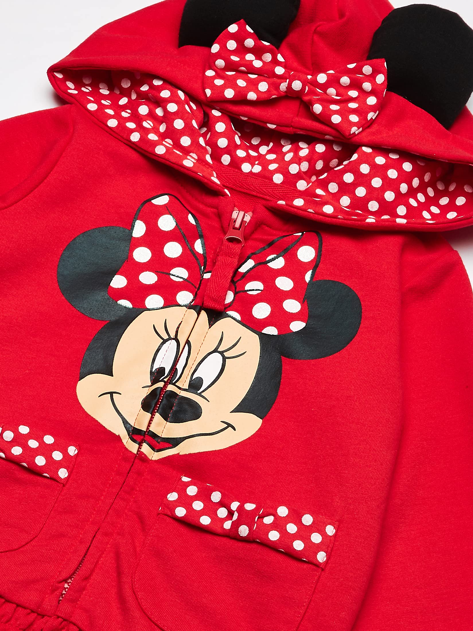 Disney Mädchen Minnie Polka-dot Bow Hoodie Kapuzenpulli