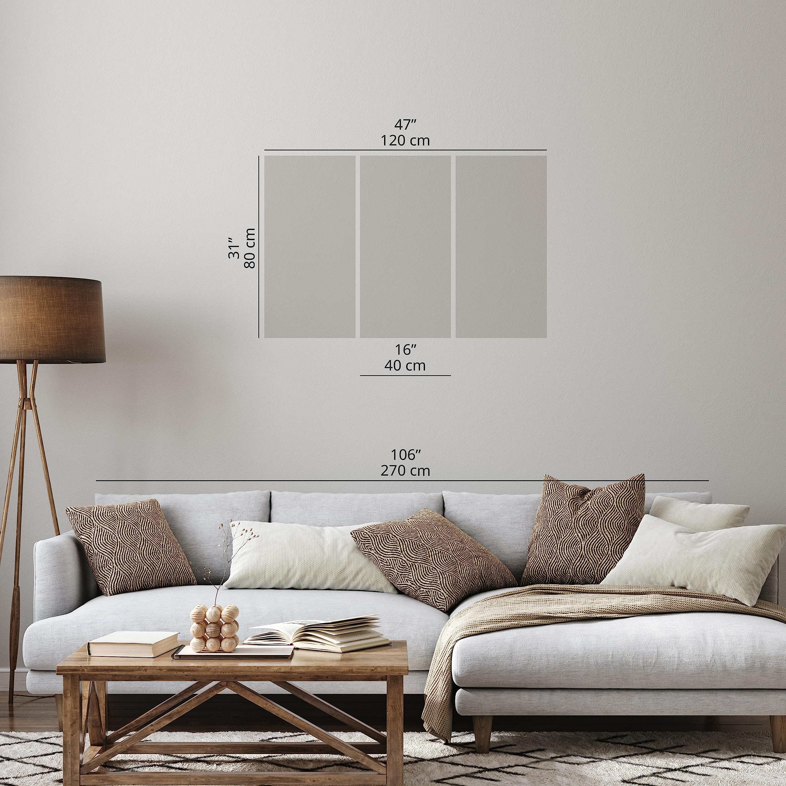 Cuadros B&D XXL - Quadro Grande Mappa del Mondo 120x80 cm 3 Pezzi - Stampa su Tela Strutturata - Quadri Moderni Componibili Camera da Letto Matrimoniale - Planisfero da Parete 020113-47
