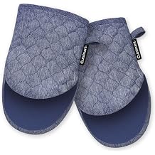 Cuisinart Silicone Mini Oven Mitts5 x 8.5 Heat-Resistant Kitchen Mitts for Oven with Non-Slip 100% Silicone Palm, Cotton Filling, and Hanging LoopDurable Oven Mitt Set for Cooking & Baking