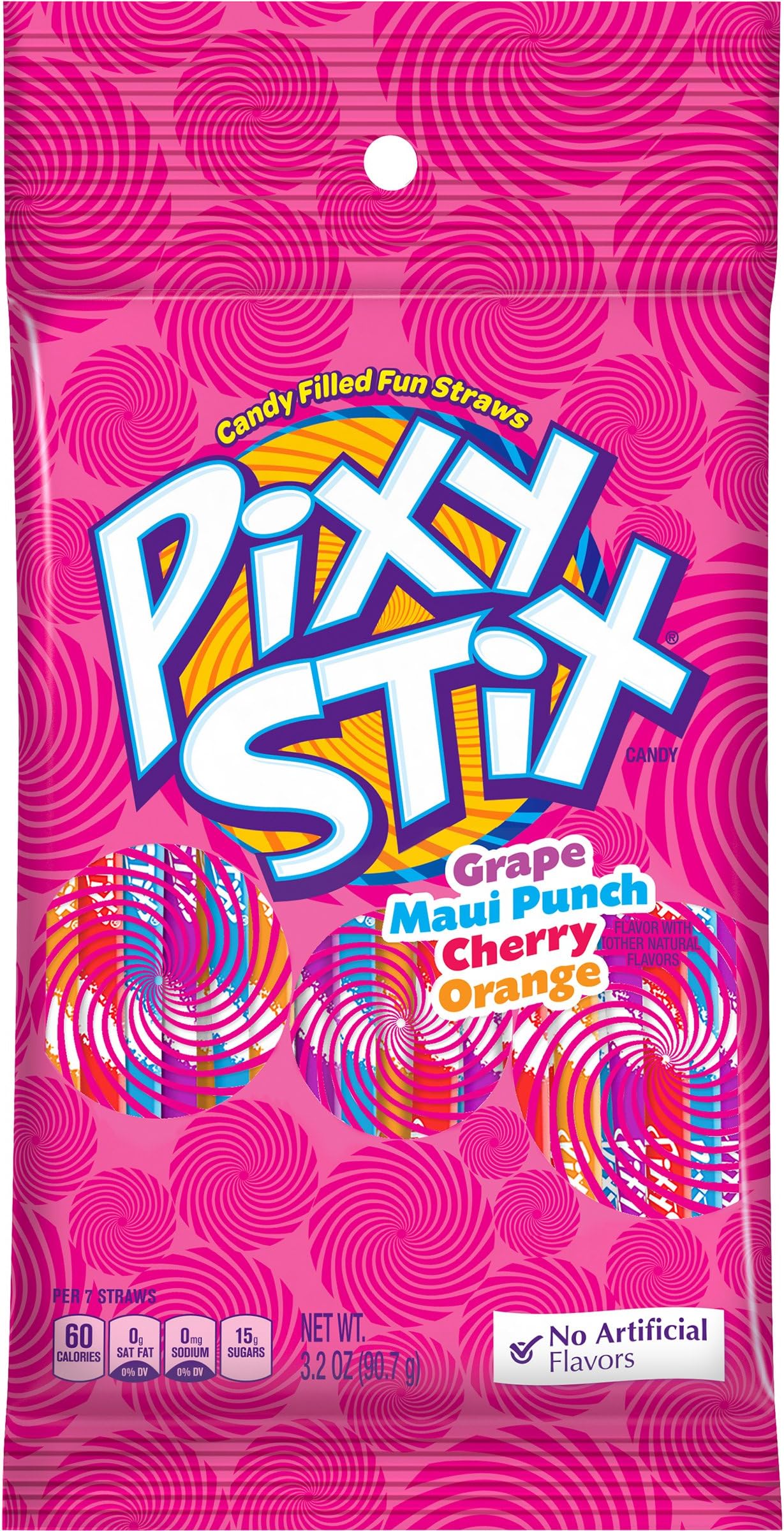 Wonka Pixy Stix Gluten Free Candy, 3.2 Ounce