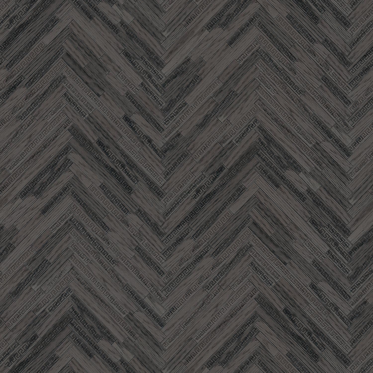 Papier peint intissé effet bois gris noir Profhome pour salon chaleureux