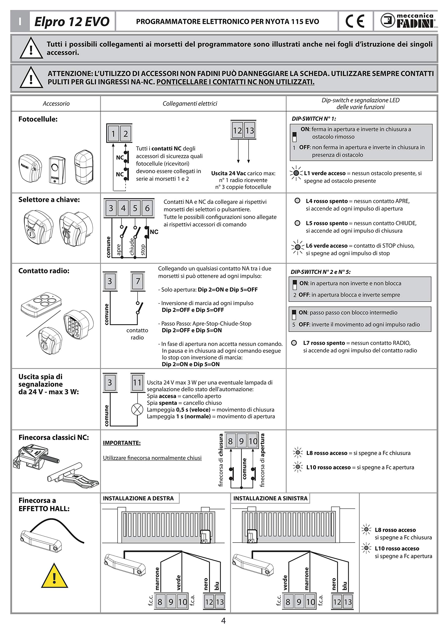 Programmierer ELPRO 12 EVO FADINI Nyota 115 Evo