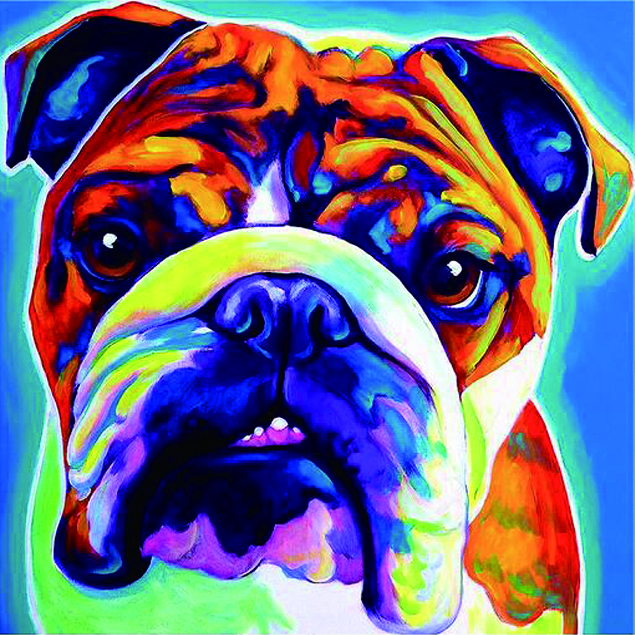 Bulldog embroidery design  embroidery  origami