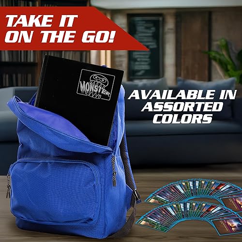 Miniatura 6 de Monster Binder - Álbum de tarjeta coleccionables, 9 bolsillos para tarjetas, retiene 360 de Yugioh, Magic, y Pokémon, Blanco mate