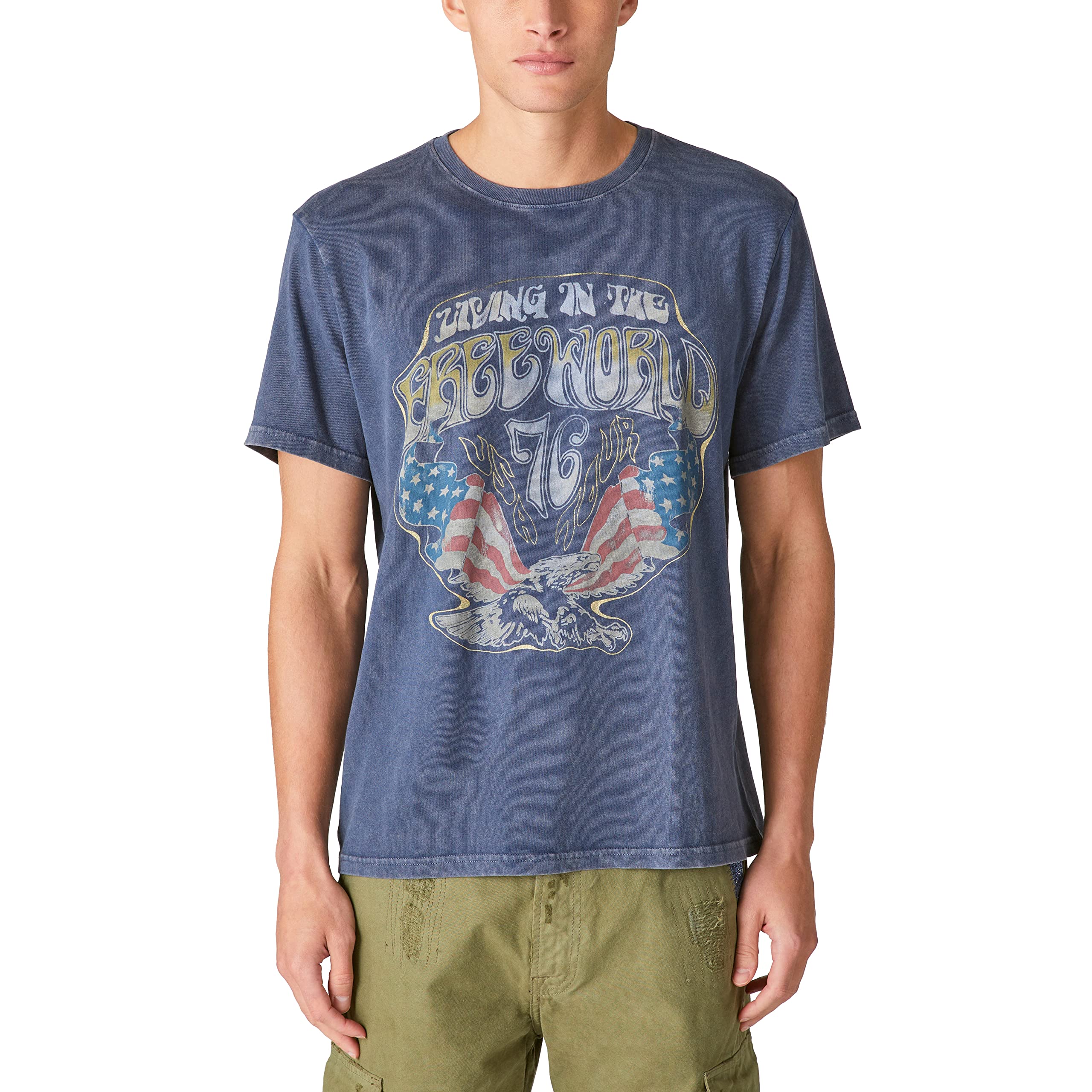 Lucky BrandMen's Free World Eagle Graphic Tee