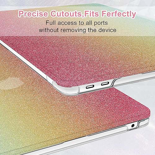 Miniatura 8 de B BELK Funda compatible con MacBook Air de 13 pulgadas 2022 2021 2020 2019 2018 M1 A2337 A2179 A1932, carcasa rígida de plástico + cubierta de Shiny