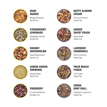 Tiesta Tea Discovery Sampler Dry Flight Set Loose Leaf 20 Pouches