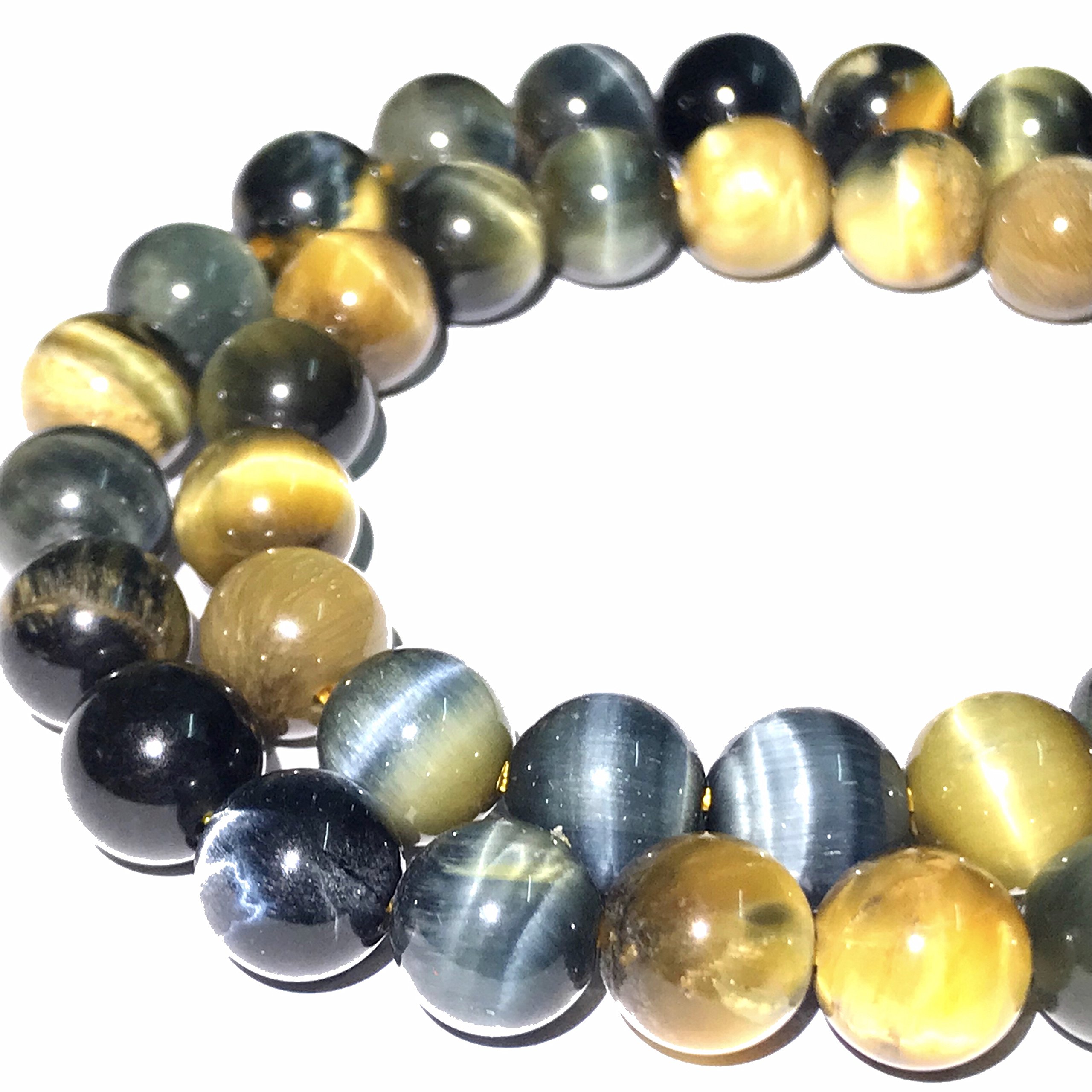 Œil de tigre bleu d'Afrique du Sud perles de qualité supérieure 6 mm
