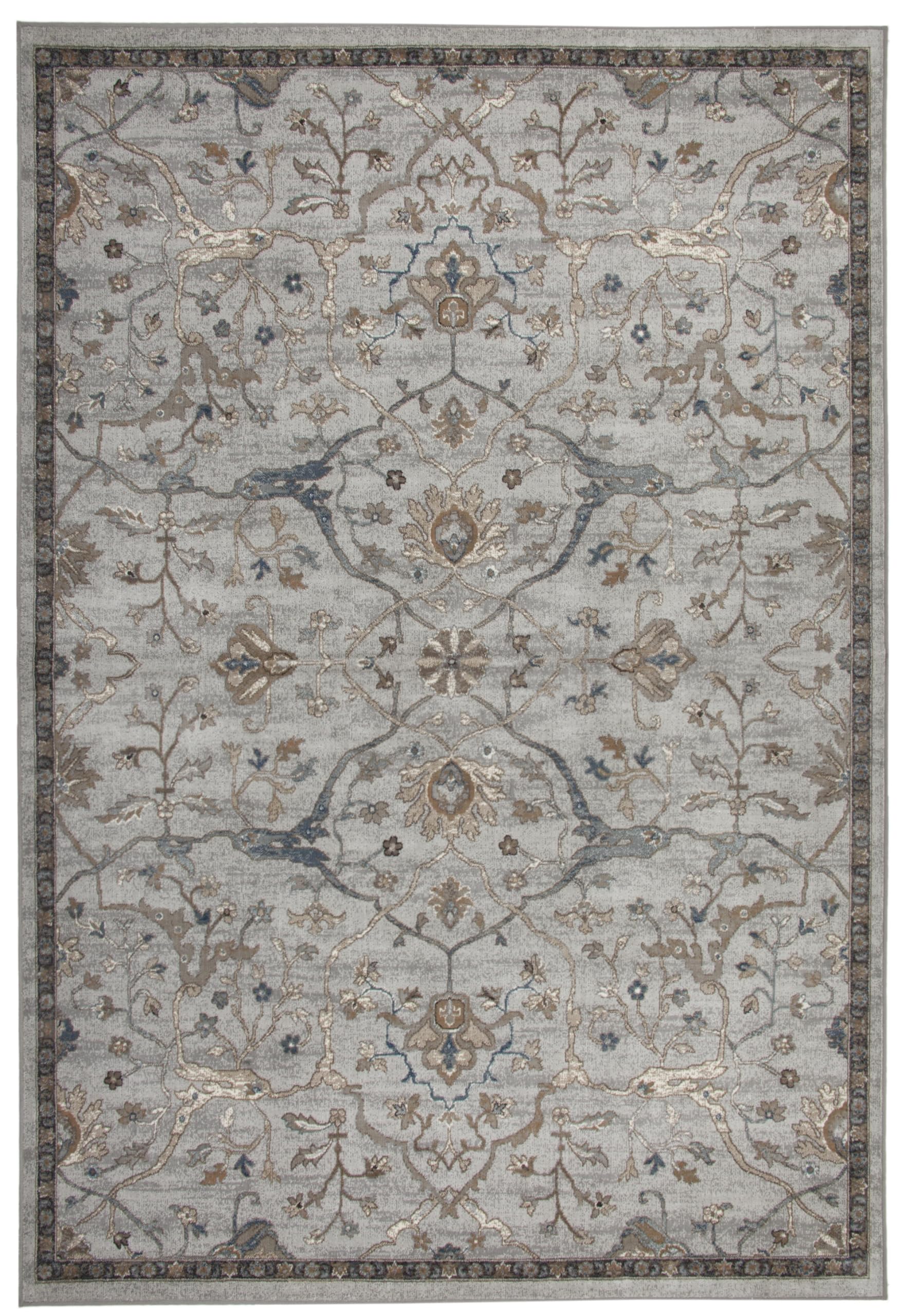 GOWE Saffron Beige, Blue, and Brown Area Rug 8x10