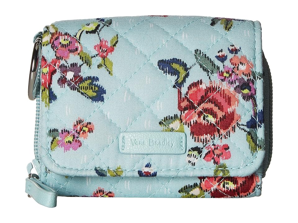 

Vera Bradley Iconic RFID Card Case (Water Bouquet) Wallet, Blue