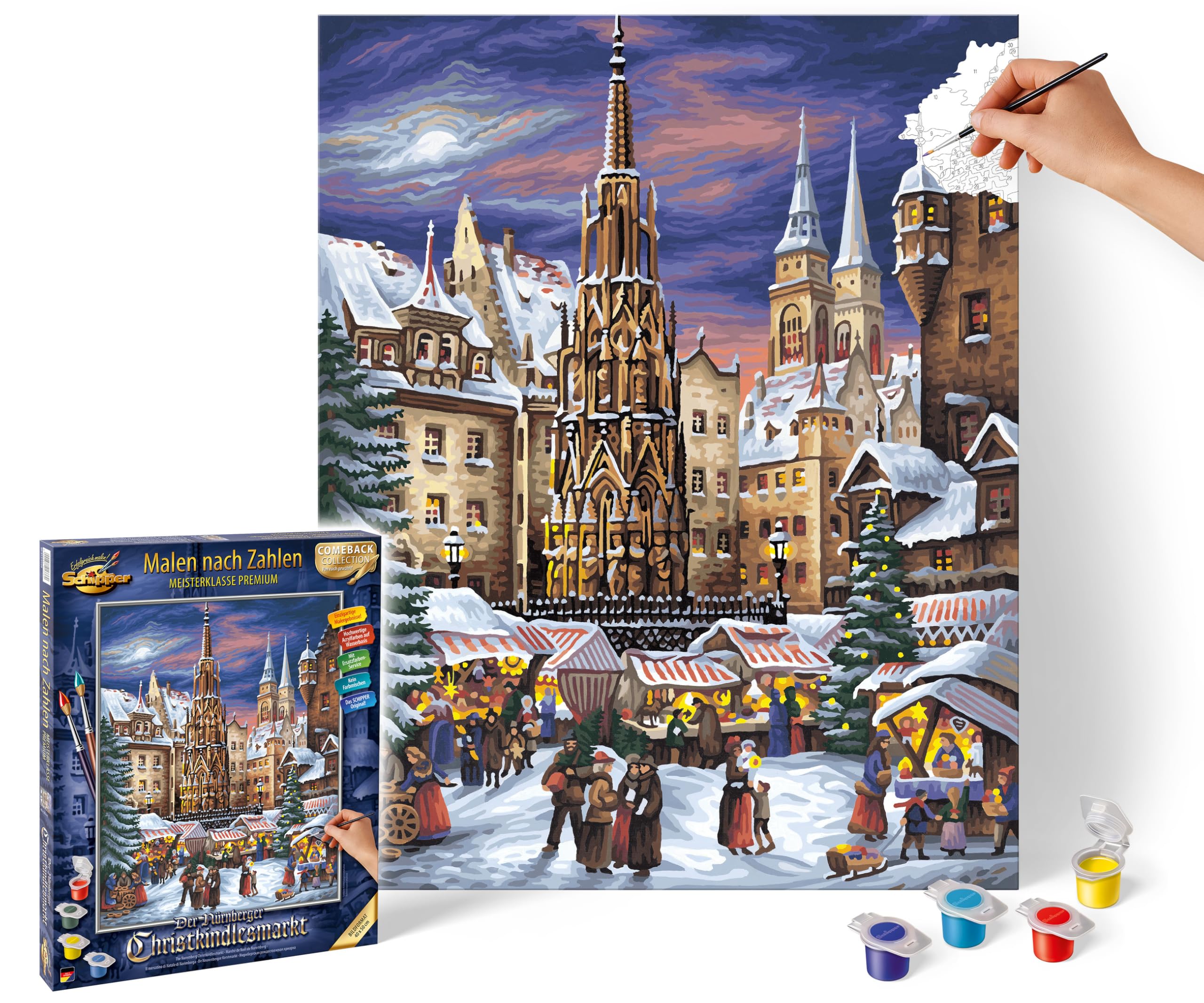 Schipper 609130336 The Nuremberg Christmas Fair Paint By Numbers Board