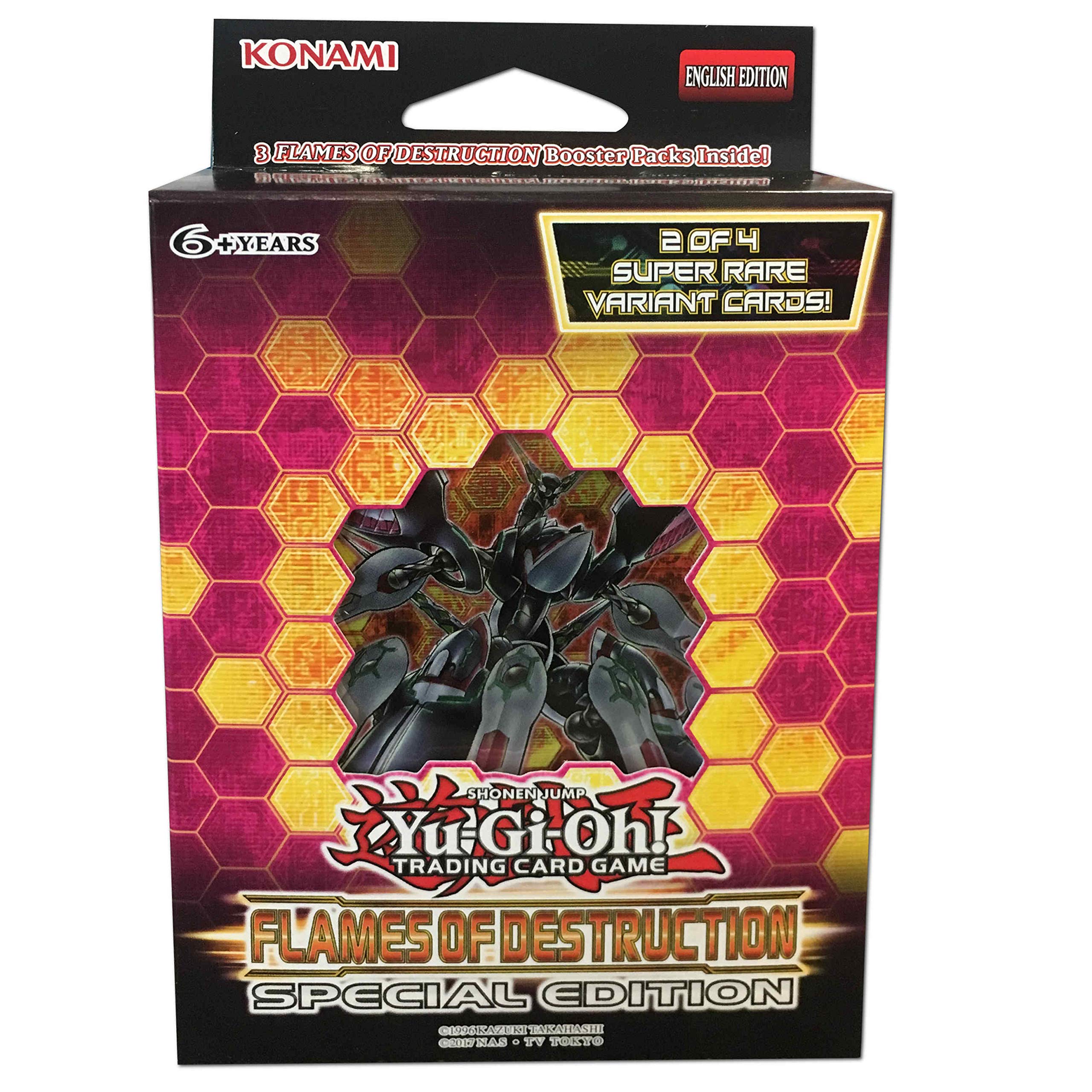 Yu-Gi-Oh! Cards: Flames of Destruction Special Edition Deck | 3 Flames of Destruction Booster Packs | 1 of 2 Super Rare Variant Cards