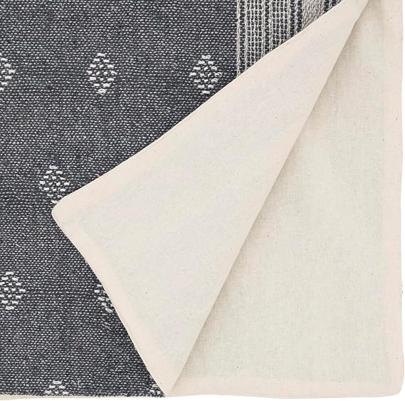 Diamond Patterned Woven Stripe Table Runner