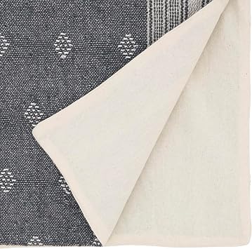 Diamond Patterned Woven Stripe Table Runner