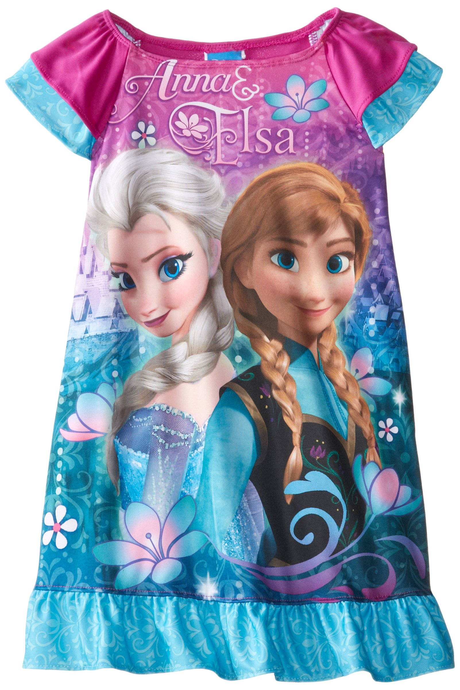 Disney Little Girls' Frozen Anna and Elsa Nightgown