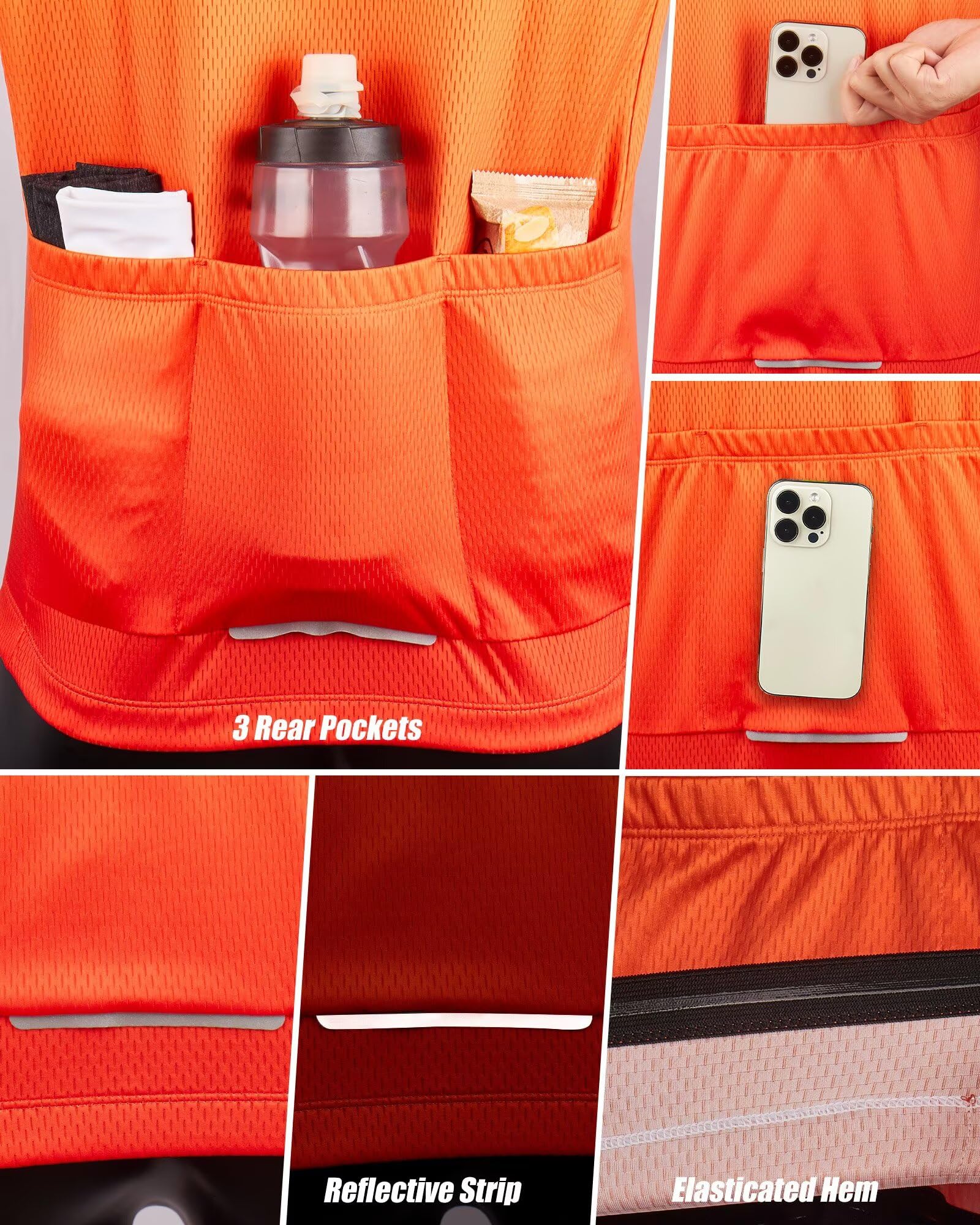 ROTTO Herren Radtrikot Fahrradtrikot Langarm Rennrad Trikot Farbverlauf Reihe