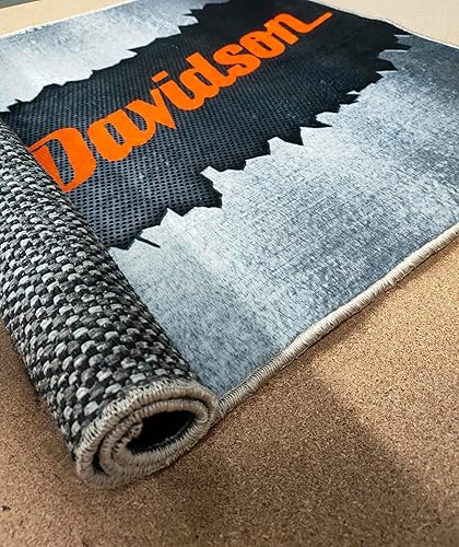 Miniatura 7 de Alfombra Harley Davidson, alfombra de área, alfombras Harley Davidson para garaje, alfombra de respaldo antideslizante, alfombras Harley Davidson