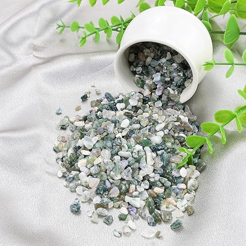 Vista 37 de ZHIYUXI Piedras de cristal de cornalina para pecera, grava, jarrón de relleno, cristales triturados, cristales curativos pulidos, piedra de cuarzo K