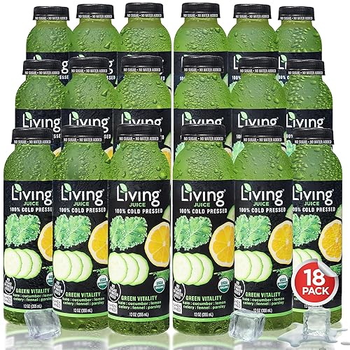Miniatura 29 de O2 Living Juice - Bebida prensada en frío, paquete variado de sabores – Bebidas de jugo orgánico – Sin azúcares añadidos o agua, dulzura natural