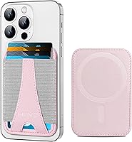 Vista 10 de HiWe Cartera Magsafe, cartera magnética Eiffel-Tower para iPhone serie 16/15/14/13/12, cartera de cuero, compatible con 6 tarjetas, delgado, bloqueo