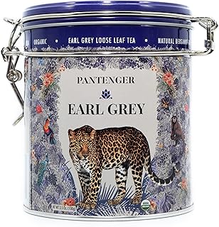Earl Grey Tea Loose Leaf. Finest Organic Earl Grey Loose Leaf 3.5 Oz. Pantenger Earl Grey Tea is a Blend of Bergamot Essential Oil And Ceylon Black Tea Leaves. Bergamot Oil Scented Loose Leaf Tea.