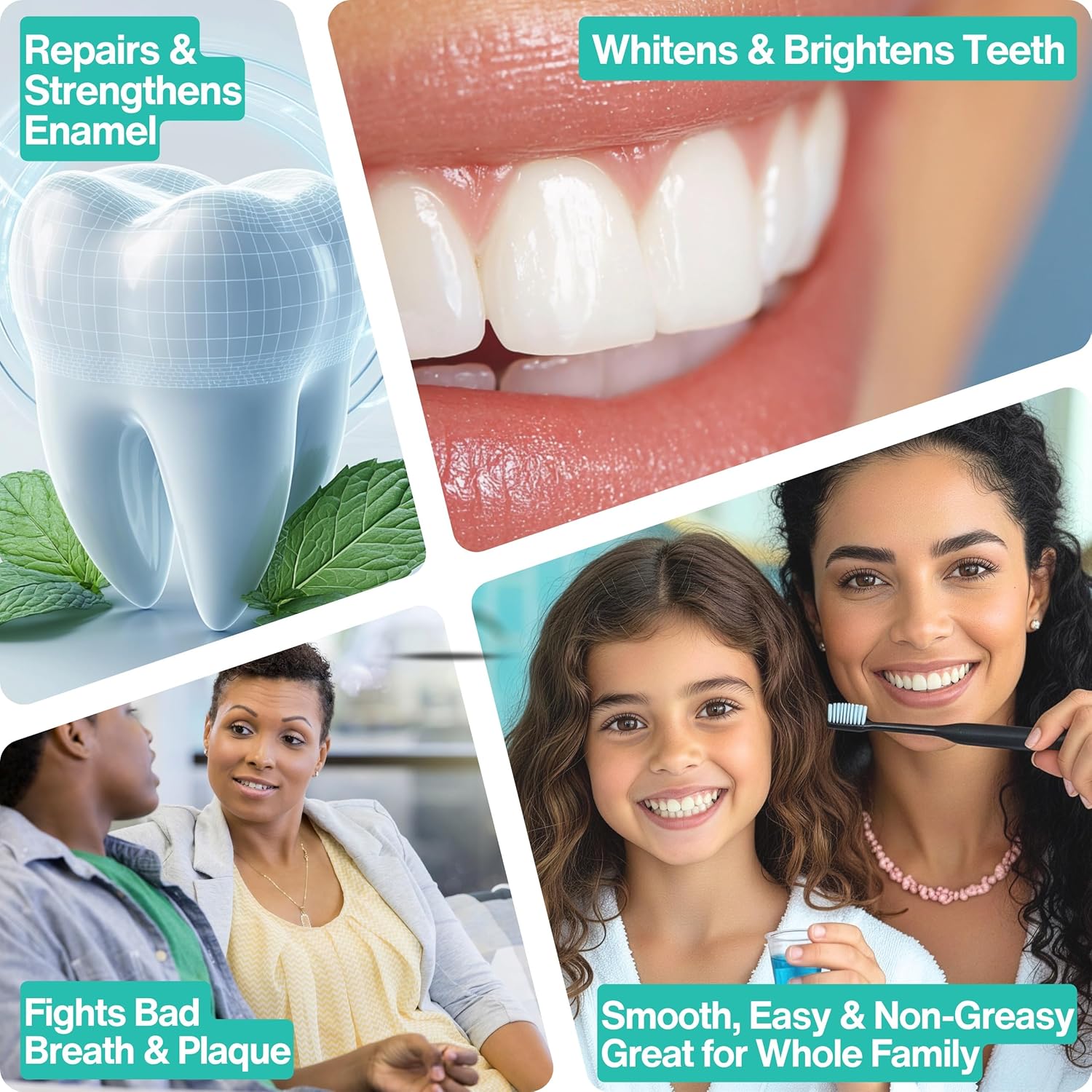 Nano-Hydroxyapatite Oil Pulling Whitening Mouthwash for Teeth and Gums, Natural & Organic, Whitens Teeth, Strengthens Enamel, Fights Bad Breath & Plaque – Smooth & Non-Greasy – for Adults & Kids 8oz - Image 6