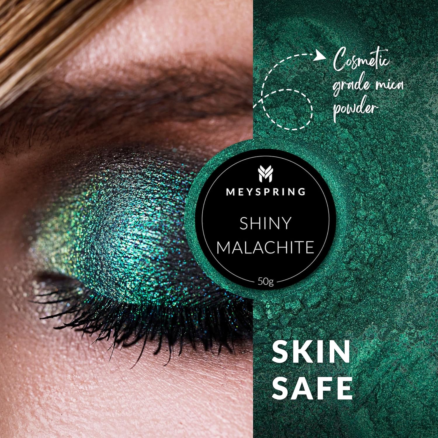 MEYSPRING Shiny Malachite - Epoxy Resin Pigment - 50g - Green Mica Powder for Epoxy Resin - Emerald Green Epoxy Pigment - Image 5