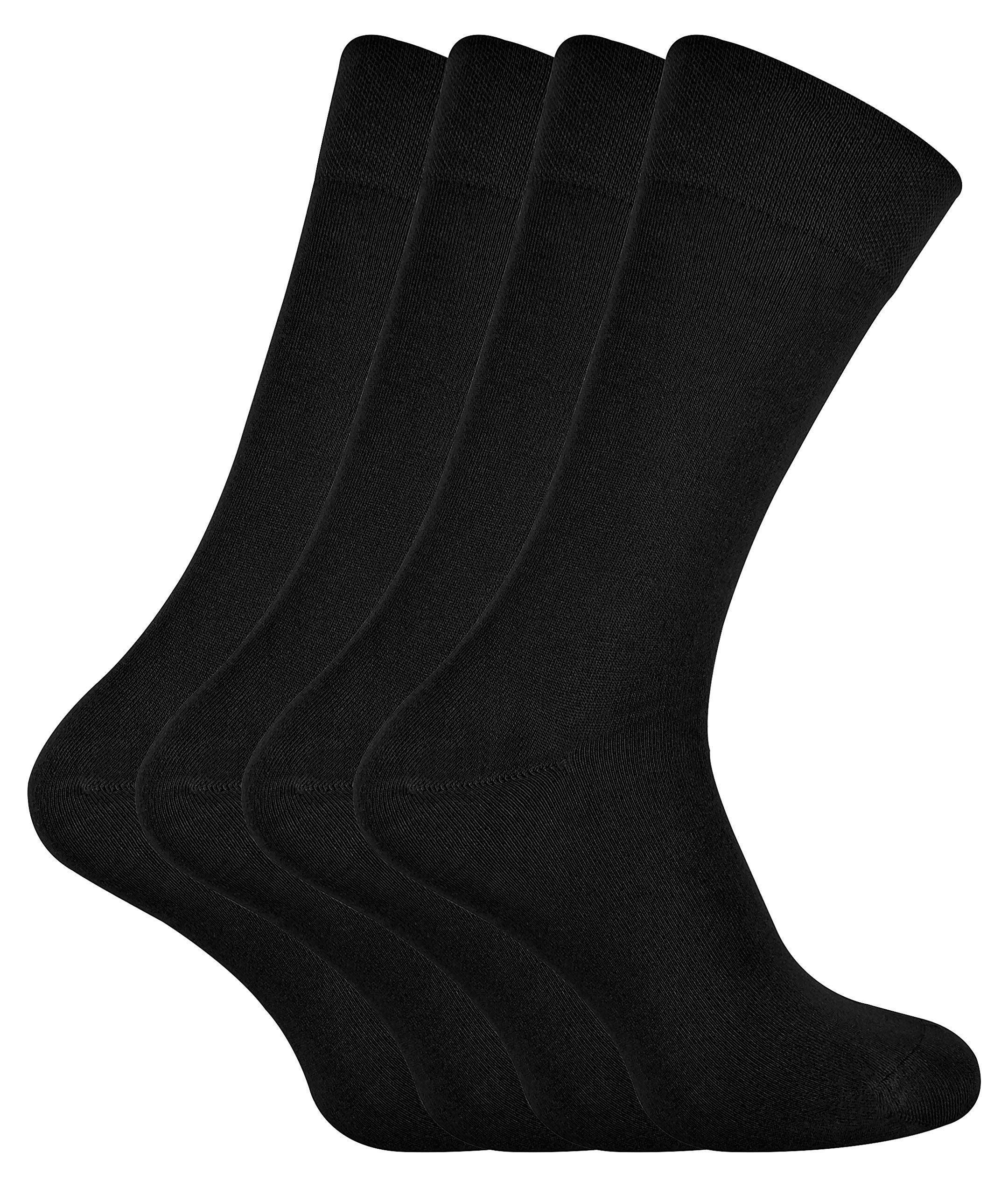 Sock Snob4 Pairs Bamboo Finely Knit Thin Super Soft Suit Socks for Men & Women