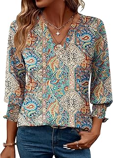 Sponsored You’re seeing this ad based on the product’s relevance to your search query.Learn more about this advertisement Rapbin Women's Blouse 3/4 Sleeve Long V-Neck Tunic Summer Tops Loose Shirt Elegant Casual Top 2025