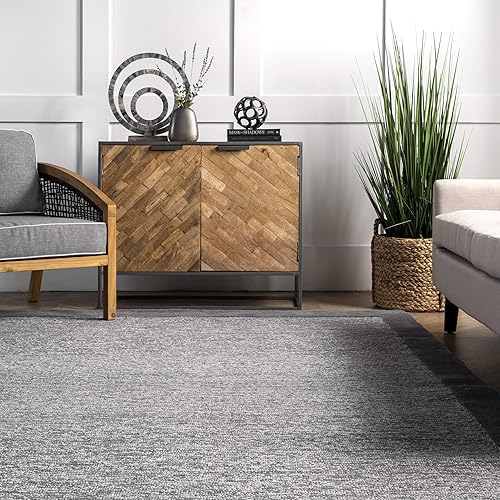 Miniatura 9 de nuLOOM Marianne Alfombra de lana hecha a mano, 6 x 9 pies, color gris