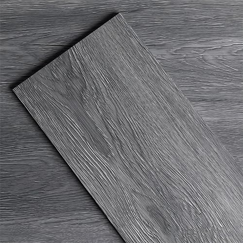 Peel and Stick Floor Tiles Waterproof,Vinyl Plank Flooring,Dark Grey,2.0mm 36pcs,Waterproof and Easy DIY Installation for Office Hallway Kitchen Bathroom