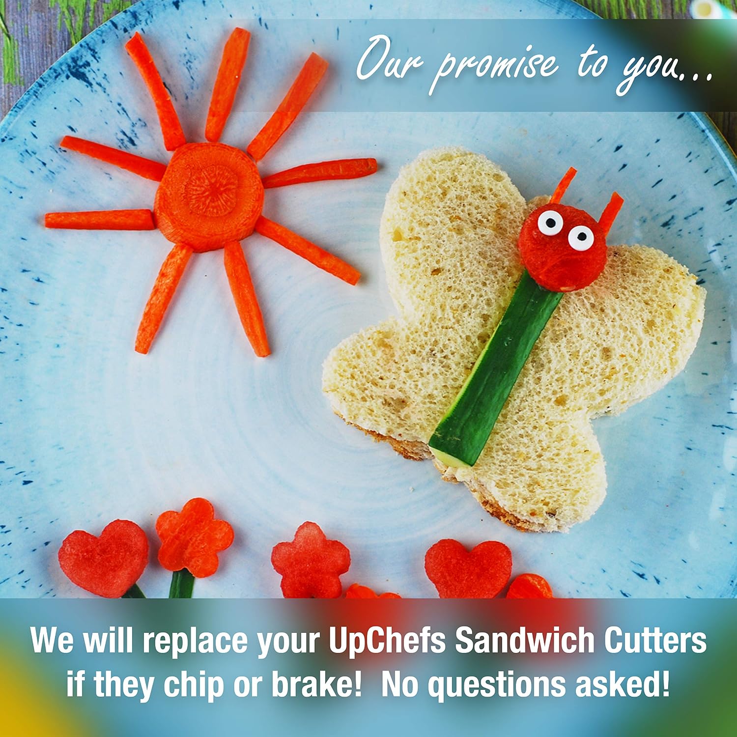 Sandwich Cutters for kids - Create Healthy School Lunches in Minutes with These Fun Bento Lunch Box Accessories – Includes Fruit and Vegetable cookie cutters – Food Picks Plus Scratch Notes