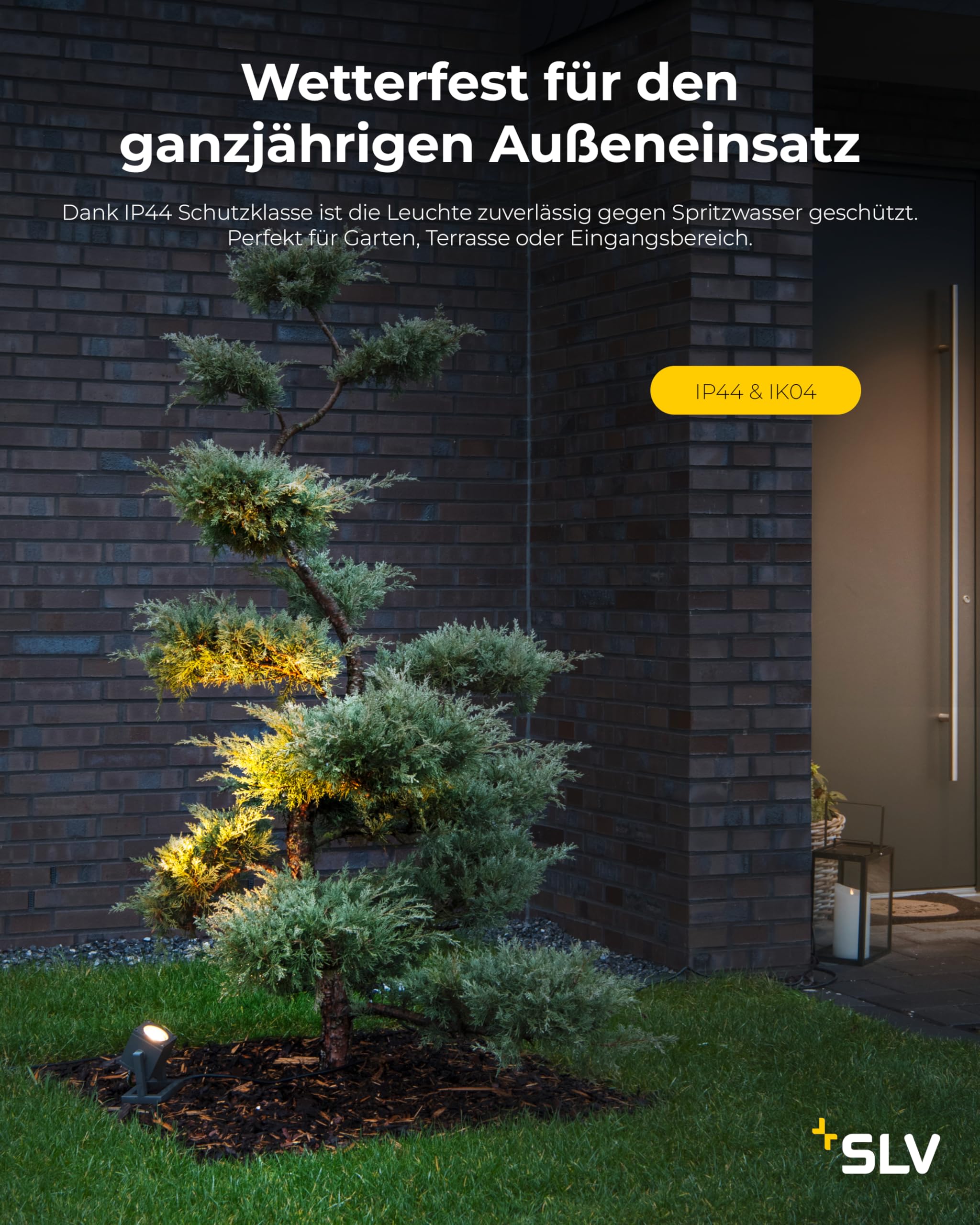 SLV CUBIX | Bodenstrahler zur Außen-Beleuchtung von Garten, Terrasse, Pflanzen, Wegen, Teich, LED Strahler, Mobile Leuchte| Stecker, IP44, GU10