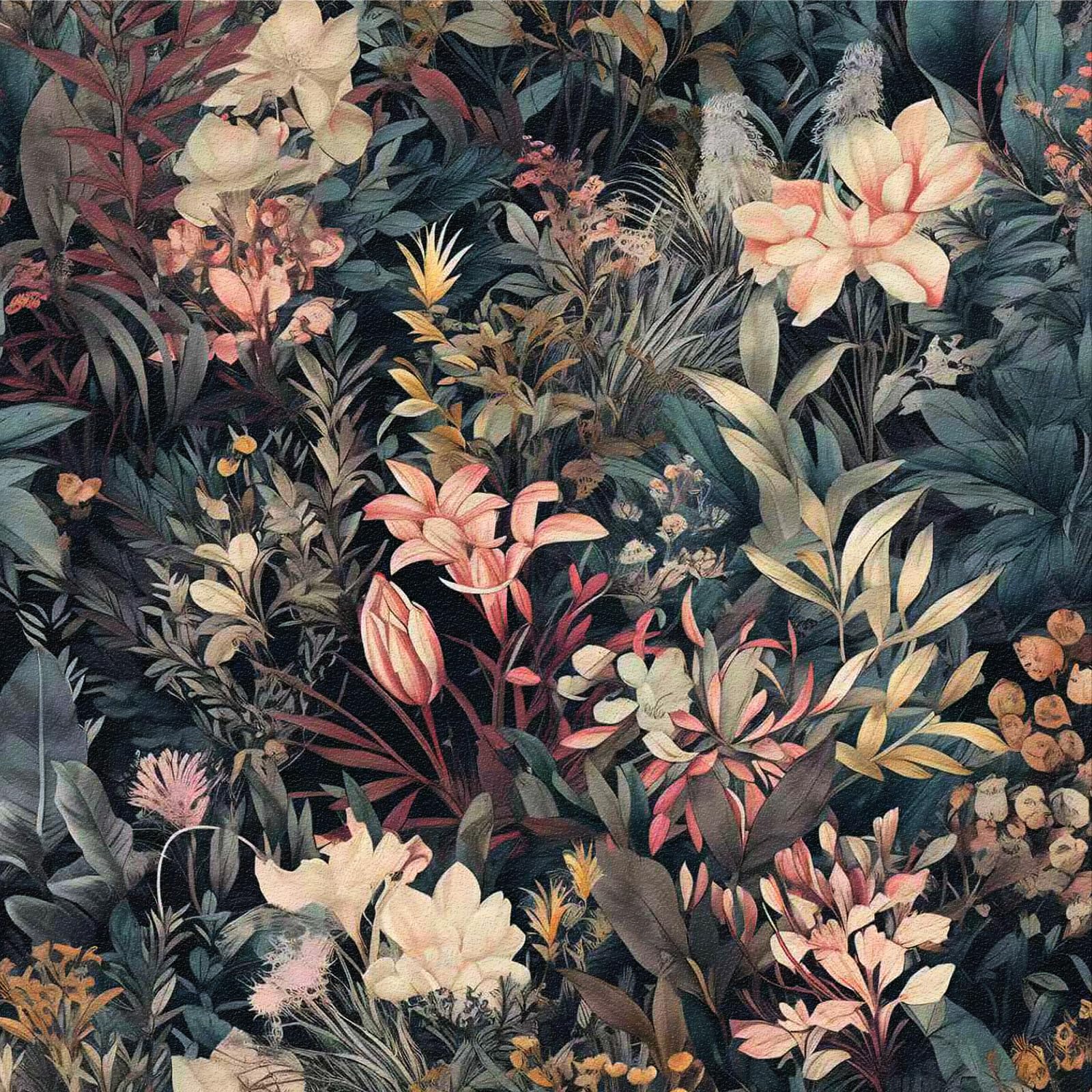 Self Adhesive Wallpaper Forest Plant, 44 x 500 cm Colorful Floral Vinyl Wrap Forest Plant Floral Leaf Boho Self Adhesive Furniture Wrap for Living Room,Bathroom,Drawer,Cabinets,Bedroom ,Kitchen — image 1