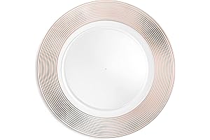 Sparkling Rose Gold Plastic Charger Plates